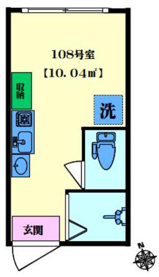 CHARLESHOUSE高田馬場(ワンルーム/1階)の間取り写真