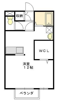 プレミール北口A棟・B棟(ワンルーム/2階)の間取り写真
