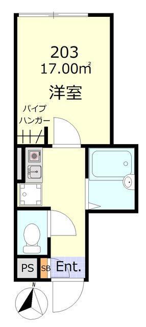 グランセ池上(1K/2階)の間取り写真