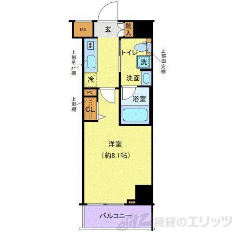 クレヴィスタ押上(1K/2階)の間取り写真