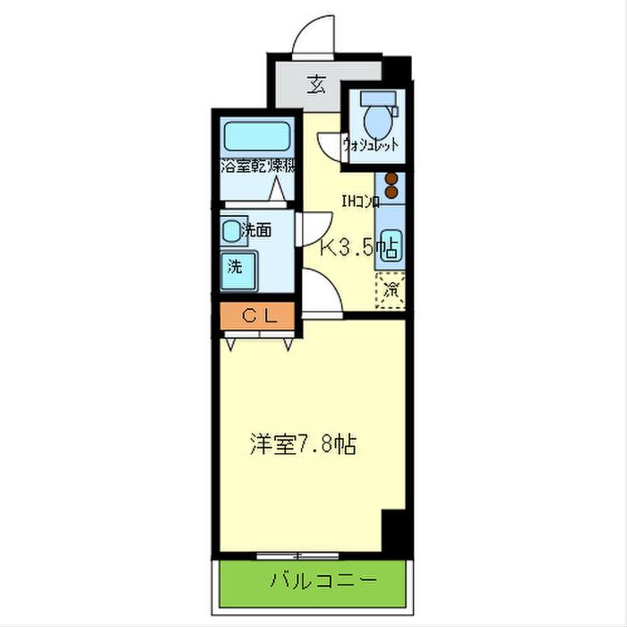 ルミエール八尾駅前(1K/3階)の間取り写真