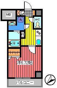 シャルマンCKK(1K/3階)の間取り写真