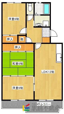 レークサイドパークII(3LDK/1階)の間取り写真