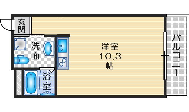 BRING・ブリング(ワンルーム/2階)の間取り写真
