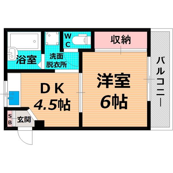 デザイナーズ8マンション(1DK/4階)の間取り写真