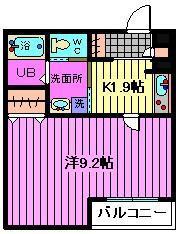 J-MAISON南浦和I(1K/3階)の間取り写真