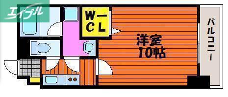 FRIEND COURT 岡山医大東(1K/9階)の間取り写真
