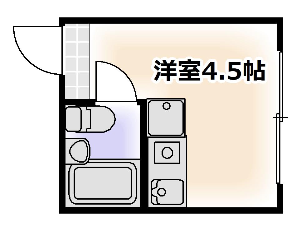 エクラ阿倍野(ワンルーム/5階)の間取り写真