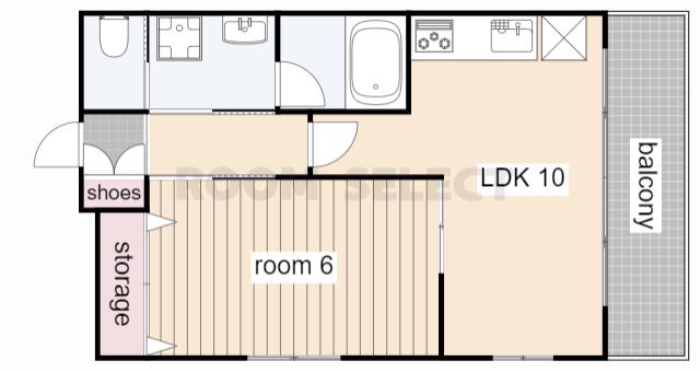 R-COURT泉(1LDK/2階)の間取り写真