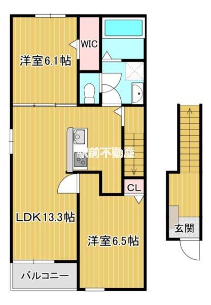 LA MER I(2LDK/2階)の間取り写真