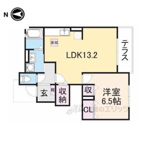 アクティフジェルメⅢ(1LDK/1階)の間取り写真