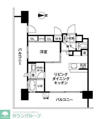 レジディア大森東(1LDK/9階)の間取り写真