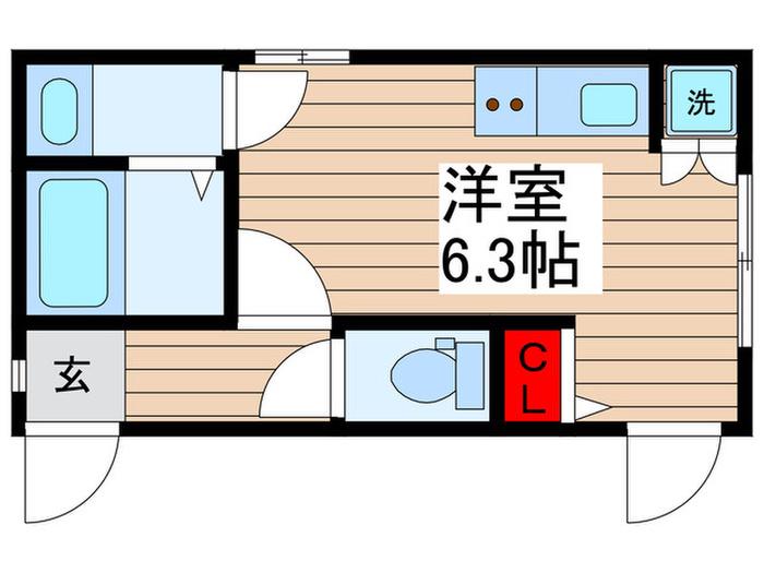BUENA-MAISON京成小岩(ワンルーム/1階)の間取り写真