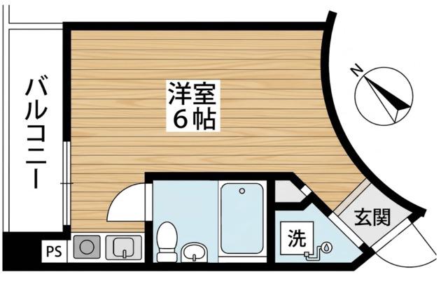 池袋シティハウス(ワンルーム/3階)の間取り写真