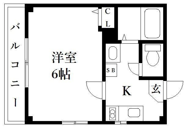クレール赤坂201(1K/2階)の間取り写真