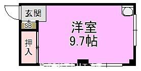 マルショービル(ワンルーム/4階)の間取り写真