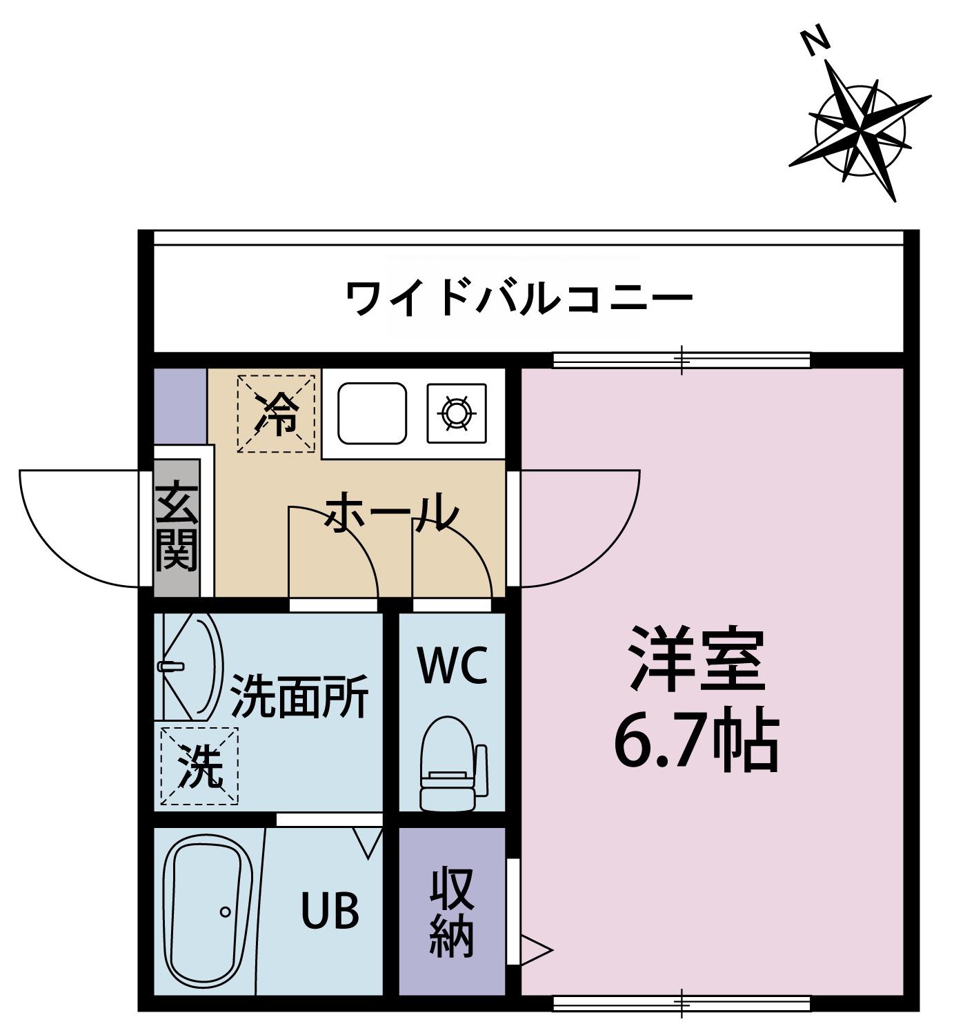 コンフォート小石川(1K/3階)の間取り写真