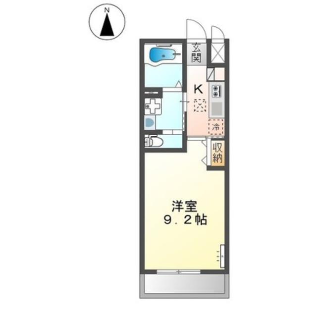 L A C A S A 戎(1K/1階)の間取り写真