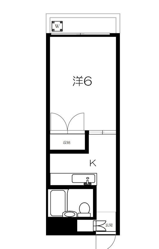 国際パレス柿の木坂(1K/2階)の間取り写真