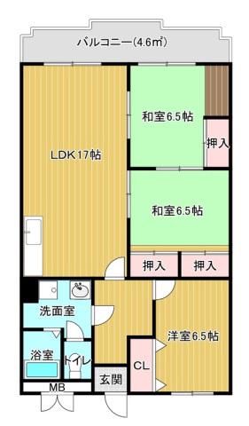 TOU真美ヶ丘(3LDK/3階)の間取り写真
