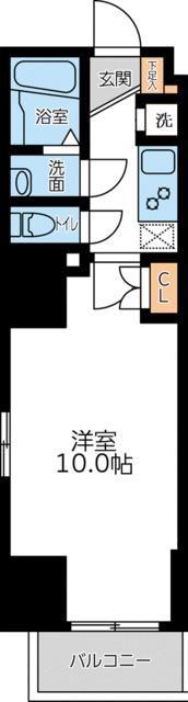 S-FORT小田原(1K/3階)の間取り写真