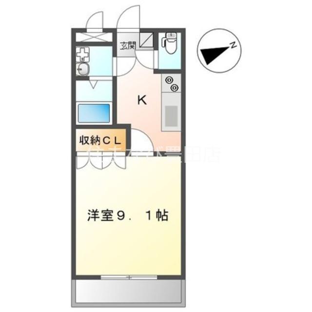 マサケンハイツ(1K/1階)の間取り写真