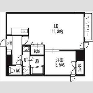 コリーナフォレスタ(1LDK/7階)の間取り写真