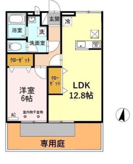 プチメゾン(1LDK/1階)の間取り写真