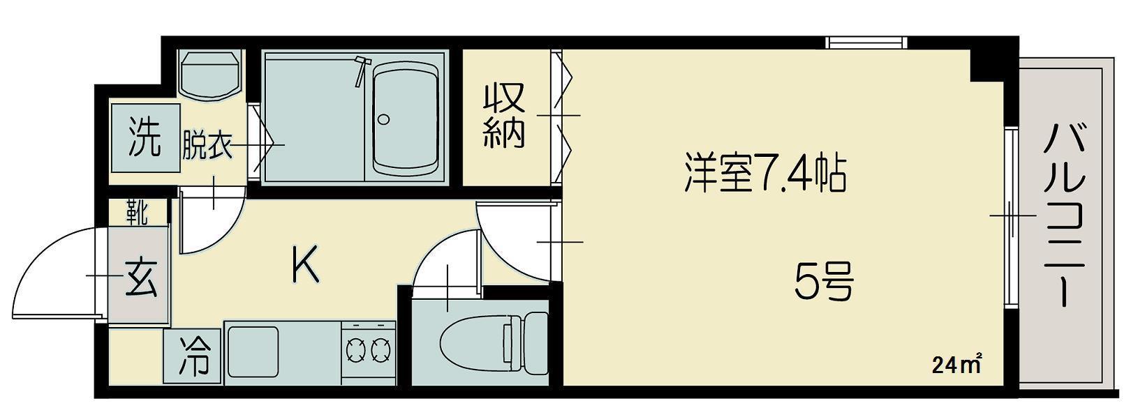 志幸37サントワ(1K/2階)の間取り写真