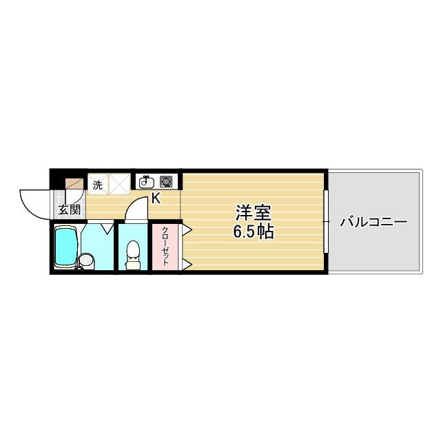 メゾンドベル(1K/1階)の間取り写真