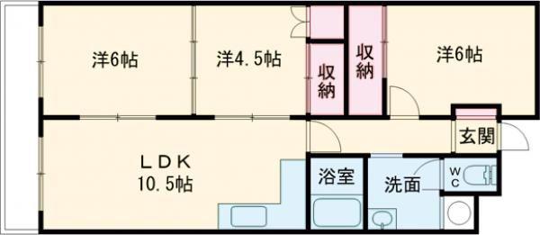 LIV千歳(3LDK/3階)の間取り写真