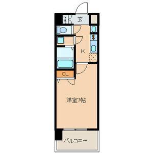 UURコート名古屋名駅(1K/6階)の間取り写真