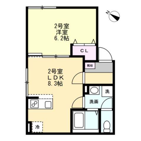 ベイルーム辻堂本宿(1LDK/1階)の間取り写真