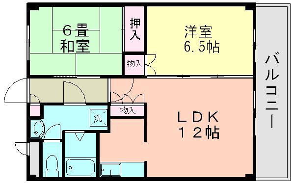 ビック・ストーン(2LDK/2階)の間取り写真
