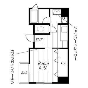 シャルム富士見(1K/5階)の間取り写真