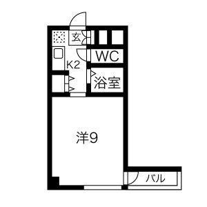 アビタシオンSEI(1K/5階)の間取り写真