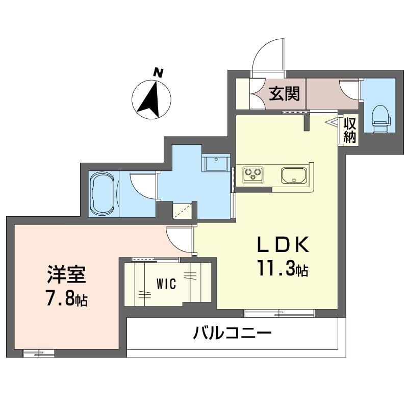 マハロ・ハレ(1LDK/2階)の間取り写真