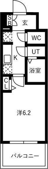 メイクスアート黒川(1K/2階)の間取り写真