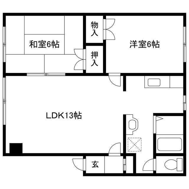 ハイツセルビア(2LDK/2階)の間取り写真