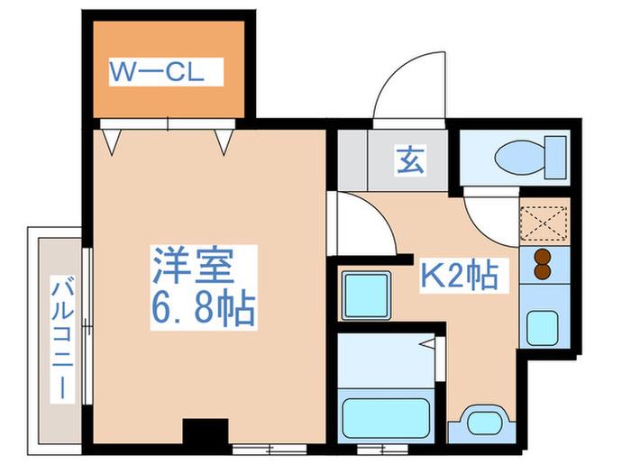 セラヴィ(1K/1階)の間取り写真