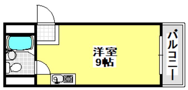 プラットホーム沢良宜(ワンルーム/3階)の間取り写真
