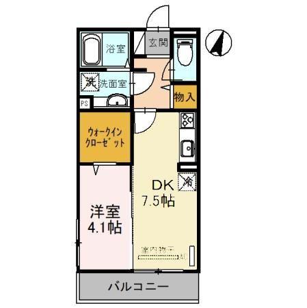 プロスパーVII(1DK/3階)の間取り写真