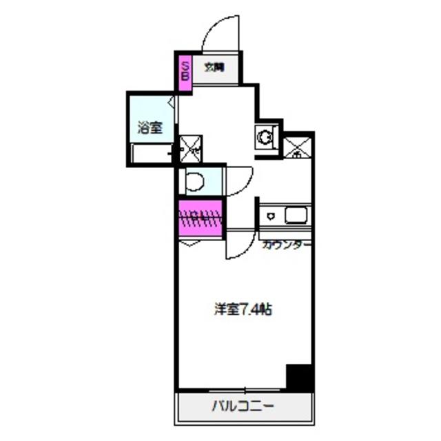 グランデージ 都島(1K/5階)の間取り写真