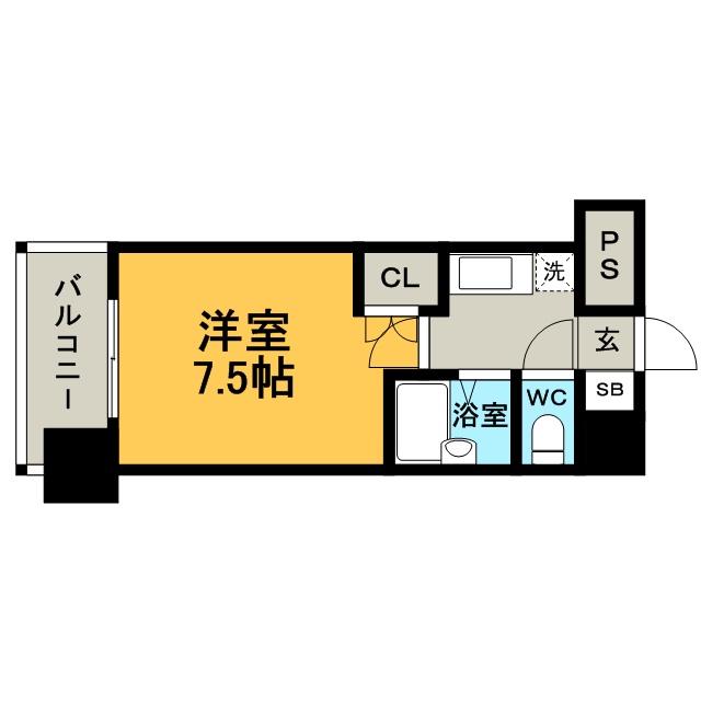 リファレンス吉塚(1K/2階)の間取り写真