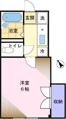CASA GRANDE(1K/1階)の間取り写真