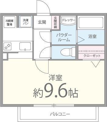 エストゥディオ73(1K/1階)の間取り写真