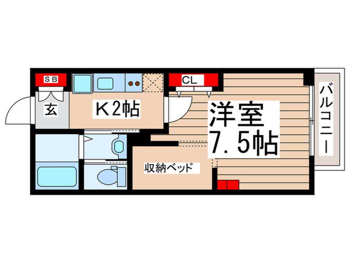 MY STYLE 三郷(1K/2階)の間取り写真