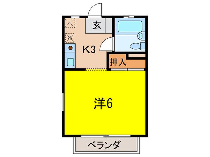 ルシェール西宮(1K/1階)の間取り写真
