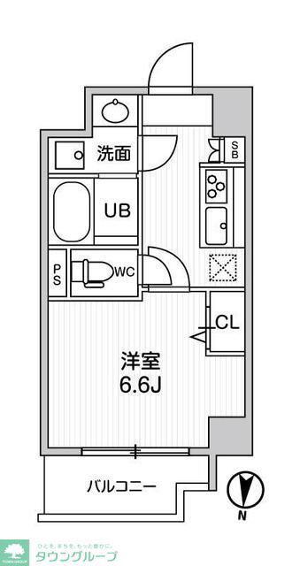 ROOTS RYOGOKU(1K/8階)の間取り写真