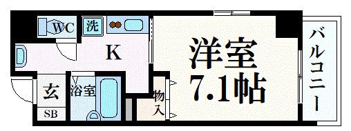 GP栄本町通(1K/7階)の間取り写真